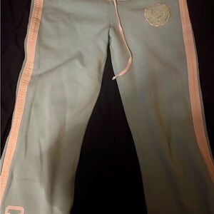 Light blue thick flared sweats